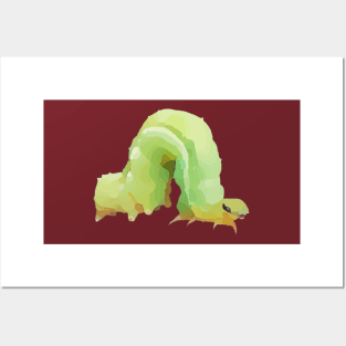 Inchworm Caterpillar Green Posters and Art